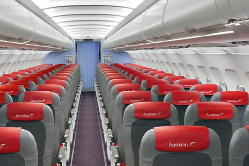 Austrian Airlines Economy  Class cabin  Picture: Austrian Airlines